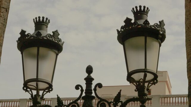 Ornamental Street Lamps in Barcelona, Spain