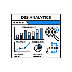 Digital analytics dashboard with charts and graphs © xiesy