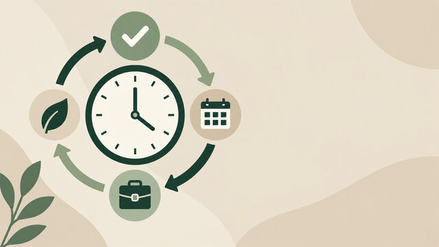 Illustration d'une horloge symbolisant la gestion du temps