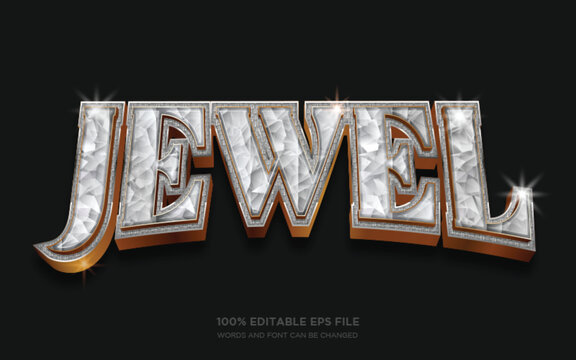 Jewel 3D Editable text style effect