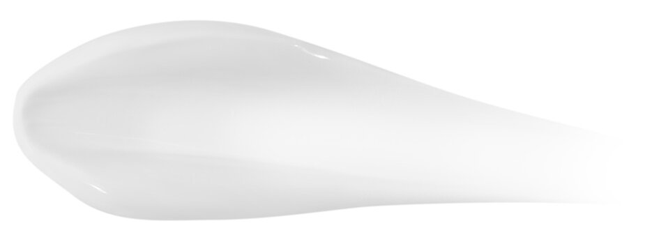 Isolated White Cream Smear for Cosmetic and Skincare Concepts