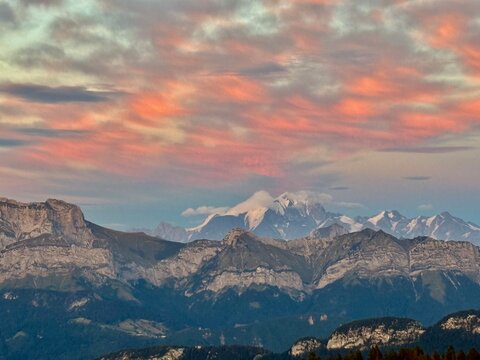 coucher de soleil au Semnoz