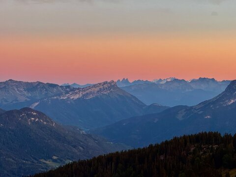 coucher de soleil au Semnoz