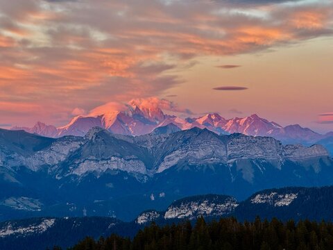 coucher de soleil au Semnoz