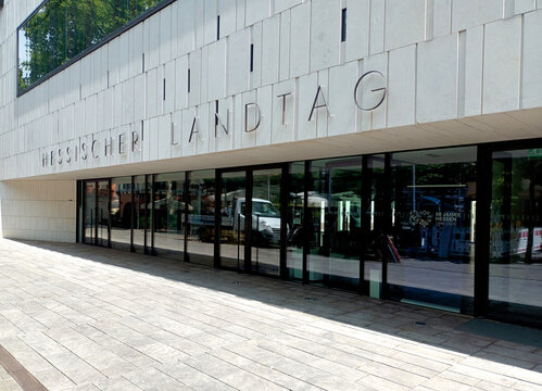 Hessian State Parliament plenary building on 23.06.2026 in Wiesbaden, Germany