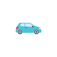 Obraz premium Hatchback car icon flat vector design