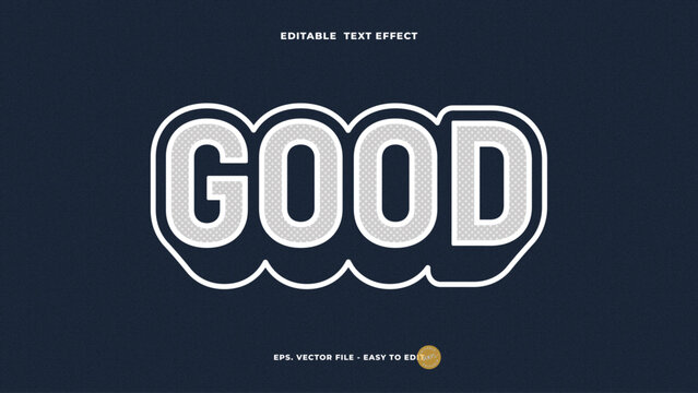 Good Text Effect, Editable Simple Retro Text Style