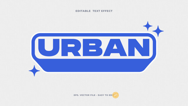 Urban Text Effect, Editable Modern Vibrant Blue Text Style
