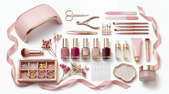 Luxury Pink and Gold Manicure Beauty Collection