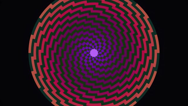 Futuristic Optical Illusion Spiral Vortex - Scaled 4K Seamless Loop