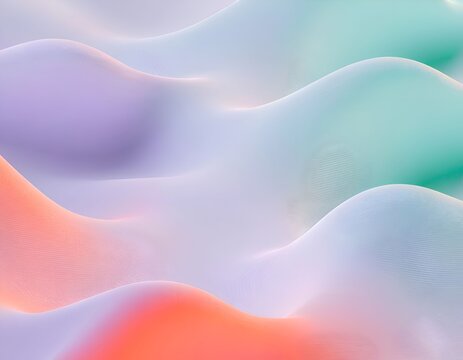 Abstract Gradient Mesh Background with Fluid Pastel Waves
