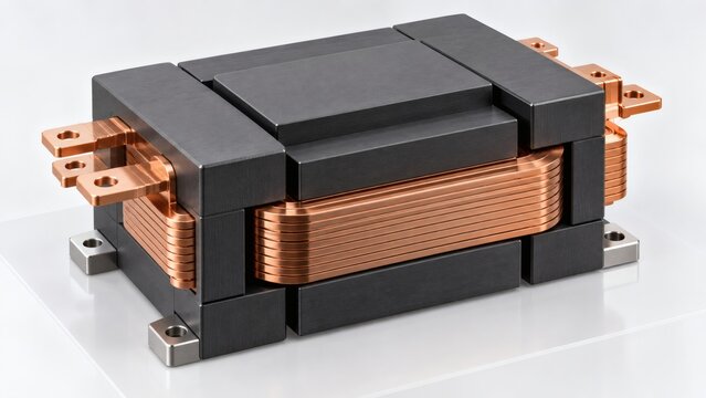Low-Profile High-Current Planar Transformer with Heavy PCB Copper Stampings