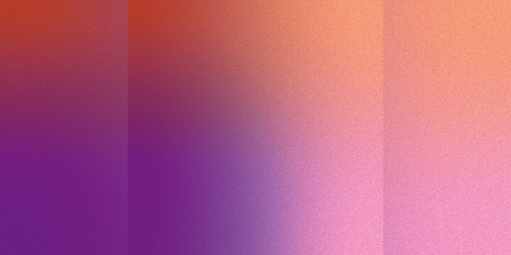 Abstract grainy gradient background in purple, pink and orange tones
