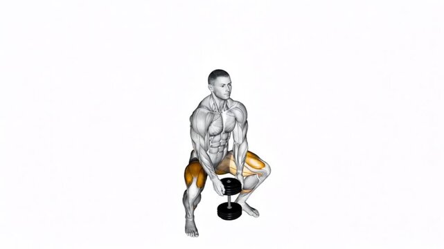 Dumbbell Sumo Squat Exercise for Fitness Videos