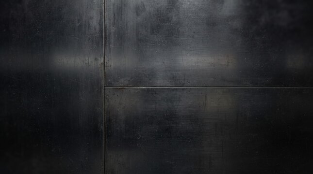 Dark Rough Grunge Metal Wall Texture Backdrop Blank Aged Black Surface Pattern