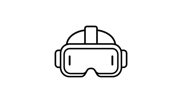 Virtual reality headset icon for immersive digital experiences.