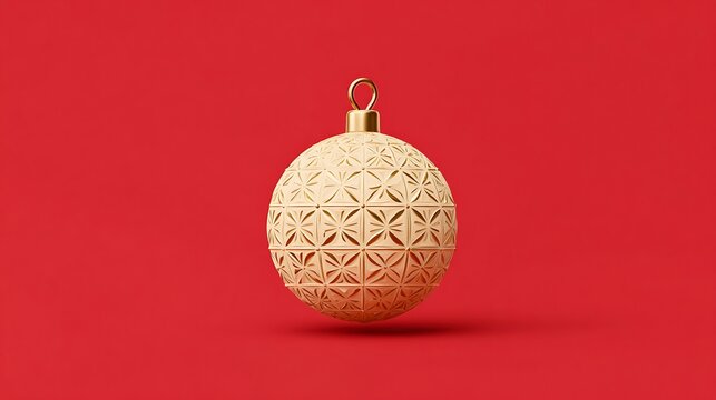 Gold metallic soccer ball with red background and white pentagon pattern soccerball