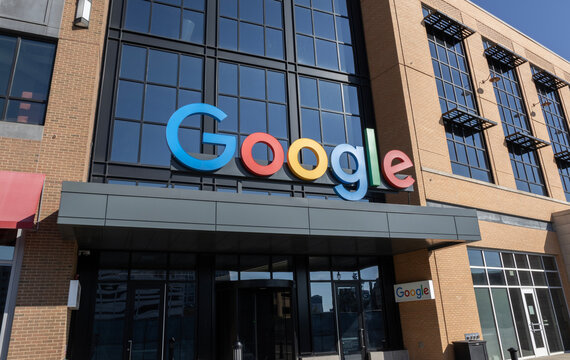 Google sales and technical support office. Google is a technology company known for search engine, browser and online advertising.