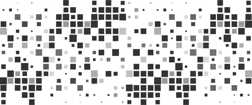 Vector technology pattern and geometric transition pattern with squares shape dots halftone sporty background