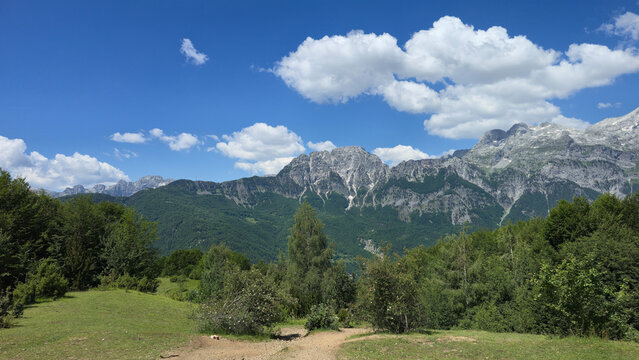 Majestic mountains and lush landscapes in picturesque Shkoder, Albania