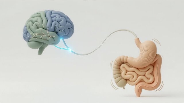 Gut Brain Axis Stress and Digestion Vagus Nerve Animation