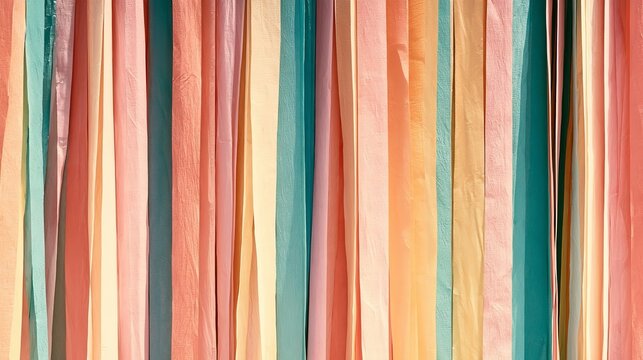 Colorful paper strips backdrop for a fun summer celebration