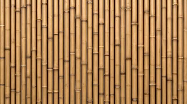 Vertical bamboo stalks arranged as a natural textured wall background