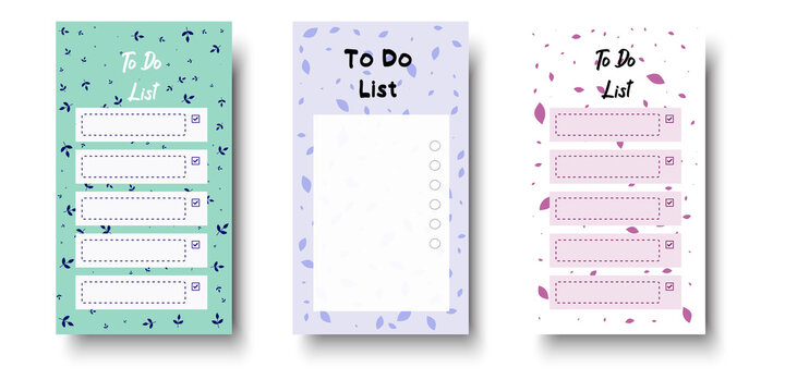 Colorful To-Do List Templates for Productivity on transparent background