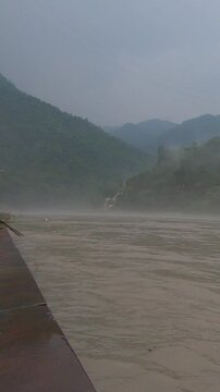 Ganges River and Himalayan Mountains in Rishikesh, India &ndash; Time-Lapse