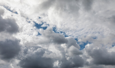 Fototapeta premium Stormy clouds filling atmospheric space above