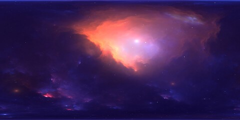 360-Degree 12K Panoramic Space Background with Starfield and Nebula. No-Ai © Peter Jurik