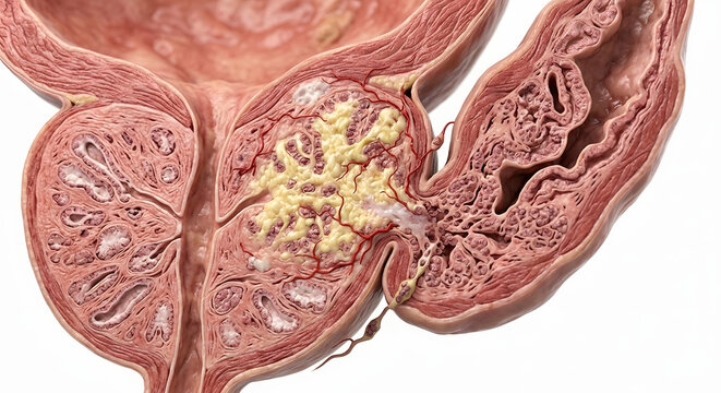 Seminal Vesicle Invasion &ndash; Prostate Cancer Medical Pathology Illustration 1