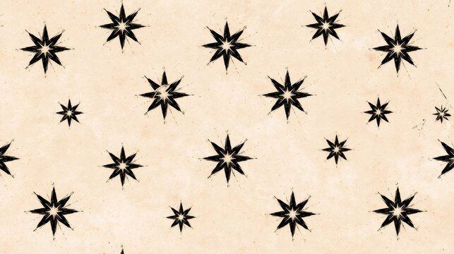 Vintage star pattern creating seamless background texture
