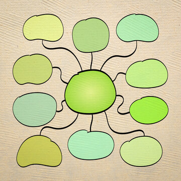 blank mind map sketch, infographics template