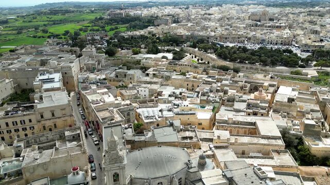 Silent City, Mdina, Malta, aerial shots