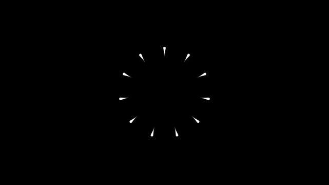 Hand drawn doodle line fireworks, glowing line blast motion graphics, geometric ring highlight effect, black background vfx animation, shiny pop-up blast element on black background. 4k loop