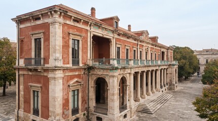 Fototapeta premium Historical palazzo in syracuse, sicily, italy