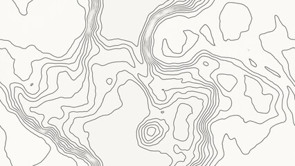 Abstract topographic contour lines on a light background © AmDmLib