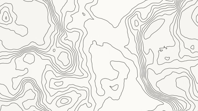 Abstract topographic map lines on a light background