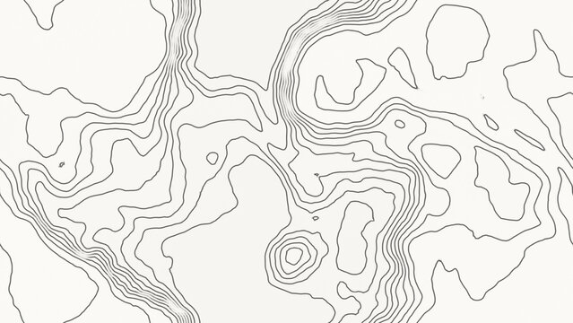 Abstract topographic contour lines on a light background