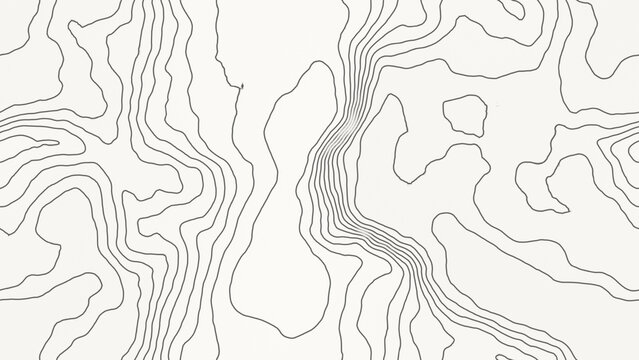 Abstract topographic map lines on a light background