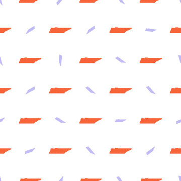 Tennessee State Pixel Seamless Pattern