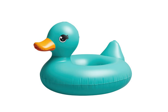 Cute turquoise duck pool float