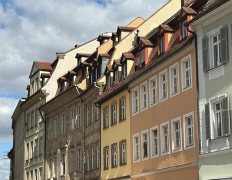 mittelalterliche Häuser am Grünen Markt in Bamberg