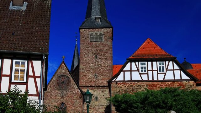 the german city of schluechtern 4k video with pan