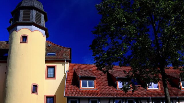 the historic city of paderborn germany 4k video with a pan