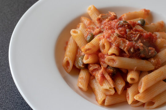 Penne With Tomato Tuna And Capers Macro