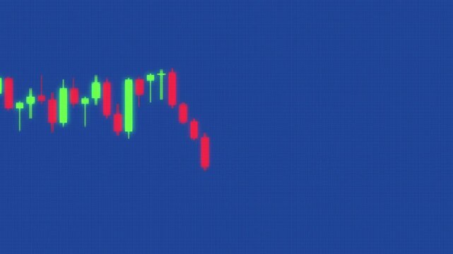 Minimalist Blue Stock Market Chart Line Trend Graph
