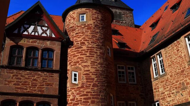 the german city of schluechtern 4k video with pan