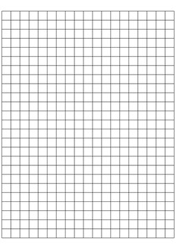 Folha quadriculada minimalista com grade de linhas pretas e fundo transparente, ideal para gr&aacute;ficos, matem&aacute;tica, planejamento, desenhos t&eacute;cnicos, papelaria e design.